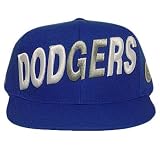 MLB LA DODGERS FLAT BILL FITTED HAT CAP BLUE WOOL 7 NEW