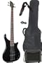 Full Size Electric Bass Guitar Starter Beginner Pack with Amp Case Strap Black Package