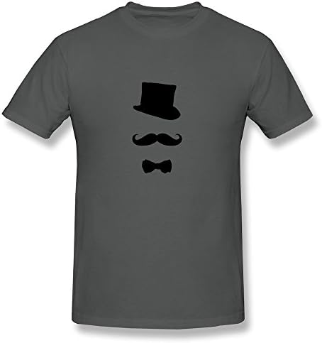 Mens Gentleman Top Hat Organic Cotton T Shirts Size L Color DeepHeather