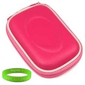 Durable and Elegant Slim Digital Camera Hard Case for your Canon Powershot Series: A1200 A2200 A2300 A2400 IS A3300 A3400 A4000 S95 S100 ELPH 110 HS ELPH 100 HS ELPH 510 520 530 HS ELPH 300 310 320 HS in Hot Pink