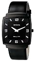 Invicta Men's Slim Collection Square Black Leather Watch #5134