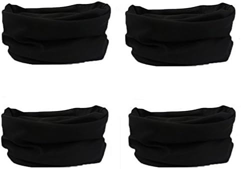 Coolive 16-in-1 Assorted Multifunctional Style Yoga Sports Fashion Travel Colors Headband Seamless Uv Buff Solid Moisture Wicking Bandana Headscarf (Style 13(4pcs))