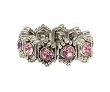 Ring - R8 - Swarovski(tm) Crystal Stretch - Size Med ~ Lt. Rose