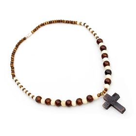 Surfer Dude Men's Cross Beaded Necklace