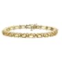 10k Yellow Gold Oval Cut Citrine Bracelet, 7"