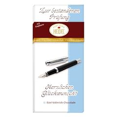 Confiserie Heidel Gru�schokolade "Zur bestandenen Pr�fung", inklusive Gru�karte, 2er Pack (2 x 100 g Packung)