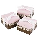 Wedding Supplies Pink And Brown Floral Stripe Favor Boxes (pack Of 1)