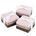 Hortense B. Hewitt 31351 Pink and Brown Floral Stripe Favor Boxes
