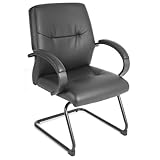 IMAGE OF Eurotech Back Black Leather Guest Chair Maxx LEG470