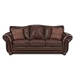 Simmons Upholstery Santa Monica Vintage Queen Size Leather Sofa Sleeper