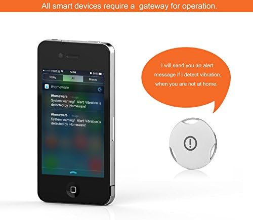 iHomeware Zigbee Smart Home Security Alarm System Wireless Android/IOS Smartphone Controlled CoinGuard Vibration Sensor 3/pack with Hub