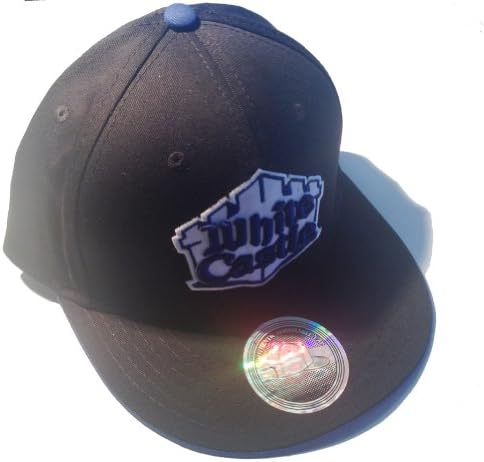White Castle Hamburger Fast Food Vintage 3d Embroidery Snapback Flatbill Cap Hat