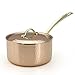Kuprum Copper Saucepan with Lid 1.4 Quarts Hand-Hammered Tin Lined