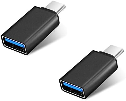 ASEER [2 pieces] Type C Adapter, Type C USB 3.1 to USB 3.0 Female Adapter Converter for 12 Inch Apple New Macbook, Chromebook Pixel, Nokia N1, Nexus 5X / 6P, Type C Port Devices Universal- Black