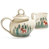 Oregon Cascade Handcrafted Moose Tea Set