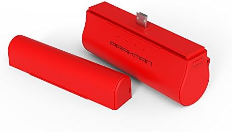 Parkman E2 2200mAh Portable External Power Bank Battery Charger Pack with Micro USB Connector for Android Smart Phones (Red)