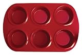 Silicone Solutions Standard 6 Cup Muffin Pan Burgundy
