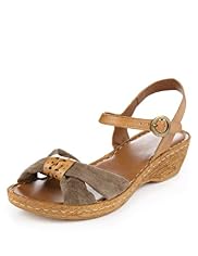 Footglove™ Original Leather Tubular Crossover Strap Sandals