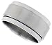 Surgical Steel 3/8 (10mm) Spinner Ring with Flat Satined Center band