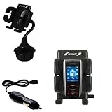 Cowon iAudio F2 Auto Cup Holder with Car Charger - Uses Gomadic TipExchange