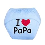 エルフ ベビー (Fairy Baby) 通気性 防水トレーニングパンツ 綿100％ 1枚組 (カラー:ブルーババ サイズ:M )