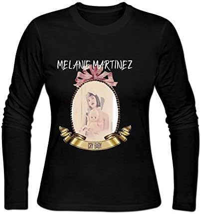 RUGOU Women's Cry Baby Melanie Martinez (2) Long T-shirts Casual Cotton Tee L Black