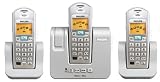 Philips DECT 5153 Cordless Phone Triple Pack with Answer Machine - Silver