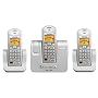Philips DECT 5153 Cordless Phone Triple Pack with Answer Machine - Silver