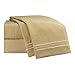 Clara Clark Premier 1800 Series 4pc Bed Sheet Set - Queen, Camel Gold