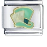  : Gold Mad Hatter Hat Licensed Italian Charm