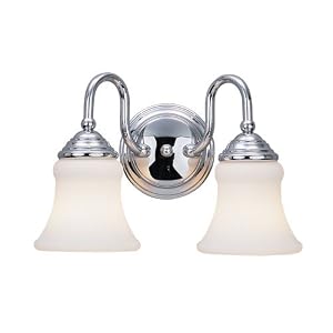 Sea Gull Lighting 40021-05 Darien Two-Light Vanity, Chrome Finish with Etched Opal Glass by 
