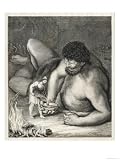 Odysseus Made Prisoner by the Cyclops Polyphemus Makes Him Drunk with Strong Wine Art Giclee Poster Print, 18x24