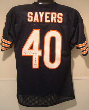 Gale Sayers Autographed Chicago Bears Jersey HOF 77