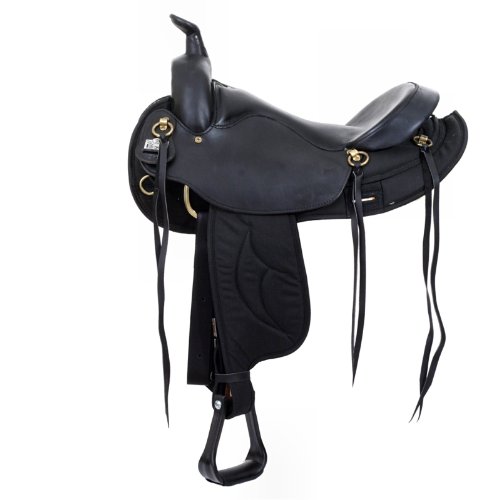 15 1/2 16 1/2 Big Horn Black Cordura Saddle Arab
