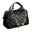 Star by Julien Macdonald-Black patent quilted bowling bag