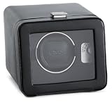 Wolf Designs 4525-027 Black Single Watch Rotator with Cover
