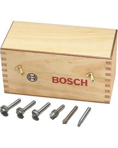 Bosch T2453 6-Piece 1/4-Inch Shank Groove Forming Router Bit Kit