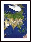 Asia From Space, Art Poster with Wood Frame, poster size: 26