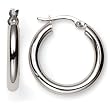 14k White Gold Hoop Earrings