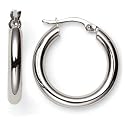 14k White Gold Hoop Earrings