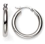 Duragold 14k White Gold Hoop Earrings, (0.80" Diameter)
