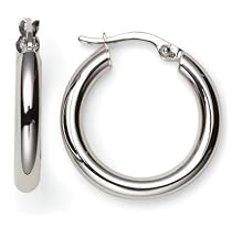 14k White Gold Hoop Earrings