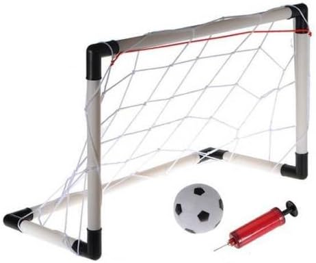 Mini Football Soccer Goal Post Net Set Pump Indoor Outdooor Kids Childs Toy