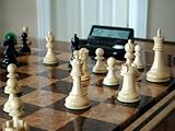 House of Staunton Reykjavik II Series Chessmen in Ebonized Boxwood