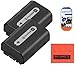Pack Of 2 Replacement NP-FH50 Batteries for Sony Alpha DSLR-A230 DSLR-A290 DSLR-A330 DSLR-A380 DSLR-A390 Digital SLR Camera + More!!