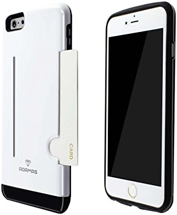 Incircle iPhone 6/6S Case, Adamas [Shockproof] iPhone 6/6S [Card Slot] Kickstand- Snap-on Black Shock proof Soft Rubber Bumper Tpu + Hard PC Back Cover iPhone 6 Impact Resistant [Dual Layer] Hybrid Armor Protective Bumper Case Shell with Card Holder Slot Premium Best Apple iPhone 6/6S 4.7 inches Case **NEW** (White)
