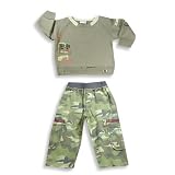 Mish Mish - Infant Boys Long Sleeve Camouflage Pant Set, Brown, Olive, Green