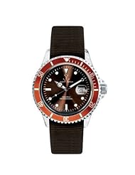 Brand New Toy Watch Unisex Womens Oversize Brown Canvas Strap Date Watch 4014BR