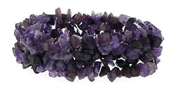 5 Strand Stretch Chip Bracelet - Amethyst