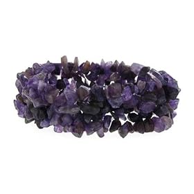 5 Strand Stretch Chip Bracelet - Amethyst by Toltec Trading Company